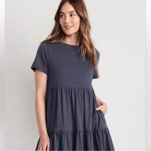 Old Navy tiered mini swing t-shirt dress